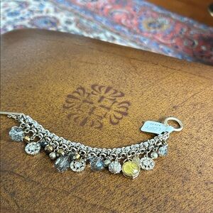 LOFT Silver and Gold Charm Bracelet